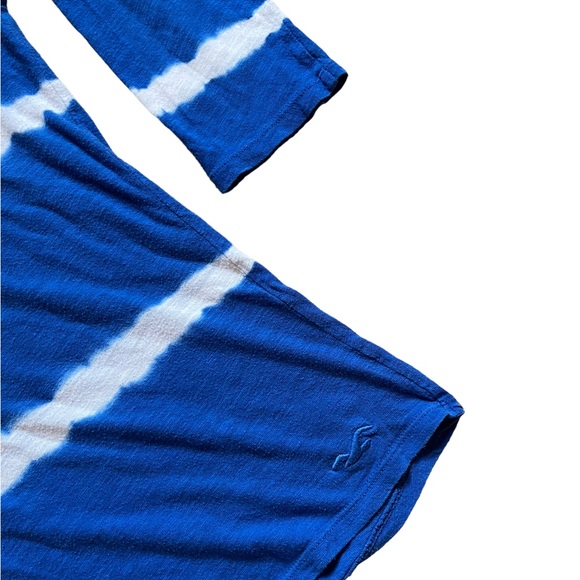 Hollister Blue & White Tie Dye Top | Women's S - Picture 3 of 4